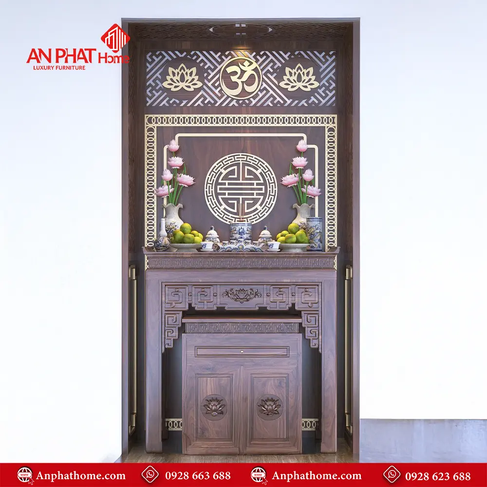 Bàn Thờ Chung Cư Gỗ Gụ BT-2376 3 Bàn Thờ Chung Cư Gỗ Gụ BT-2376