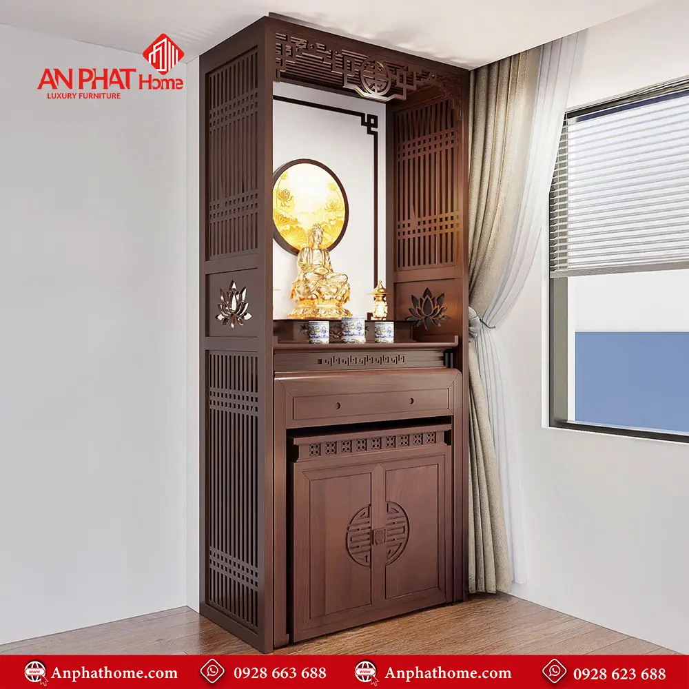 Bàn Thờ Chung Cư Gỗ Hương Đá BT-2380 3 Bàn Thờ Chung Cư Gỗ Hương Đá BT-2380