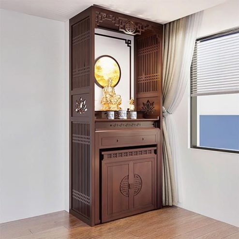 Bàn Thờ Chung Cư Gỗ Hương Đá BT-2380