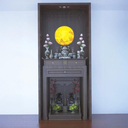 Bàn Thờ Chung Cư Kết Hợp Ban Thần Tài BT-2314