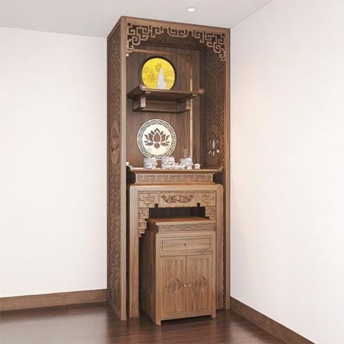 Bàn Thờ Chung Cư Kết Hợp Bàn Treo Phật BT-2378