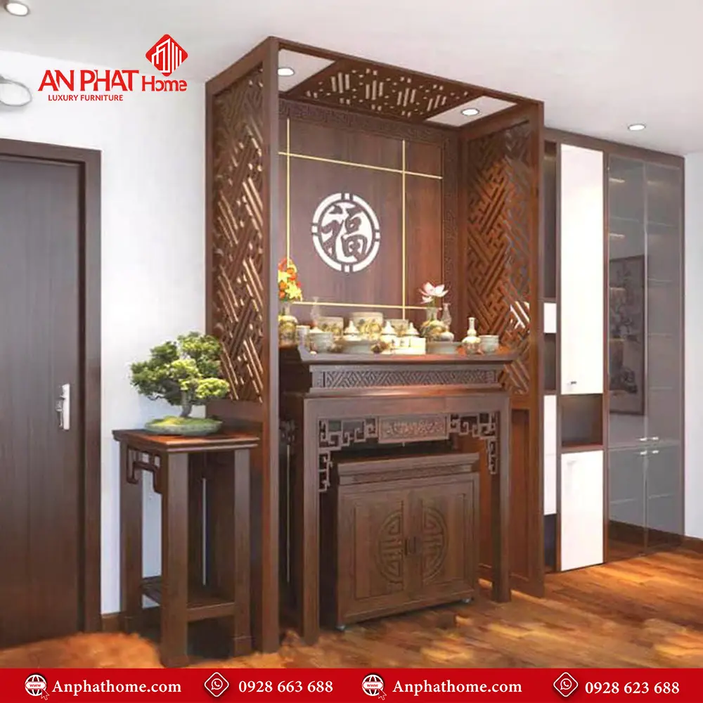 Bàn Thờ Chung Cư Mẫu Triện Sen Đẹp BT-2396 3 Bàn Thờ Chung Cư Mẫu Triện Sen Đẹp BT-2396