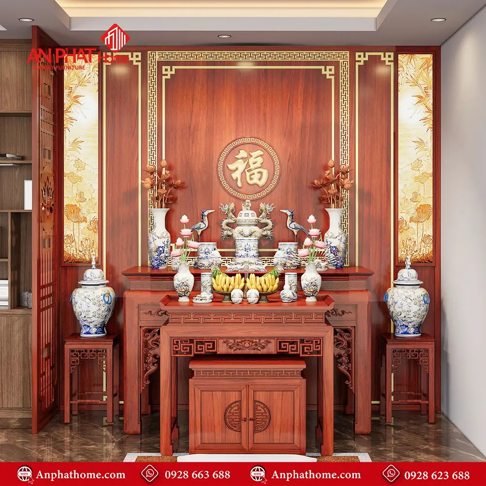 Bàn Thờ Gia Tiên Chung Phòng Khách Hiện Đại BT-2346 5 Bàn Thờ Gia Tiên Chung Phòng Khách Hiện Đại BT-2346