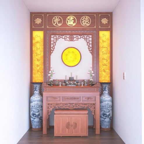 Bàn Thờ Gia Tiên Gỗ Hương Đá BT-2315