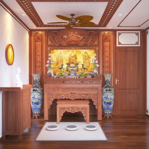Bàn Thờ Gia Tiên Gỗ Hương Đá Cao Cấp BT-2353