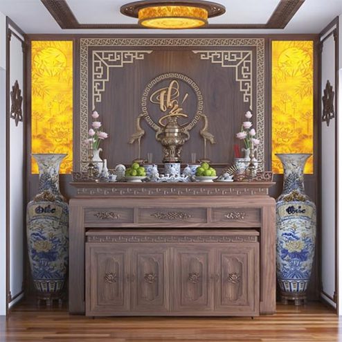 Bàn Thờ Gia Tiên Hiện Đại Đẹp BT-2383