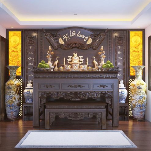 Bàn Thờ Gỗ Gụ Cao Cấp BT-2335