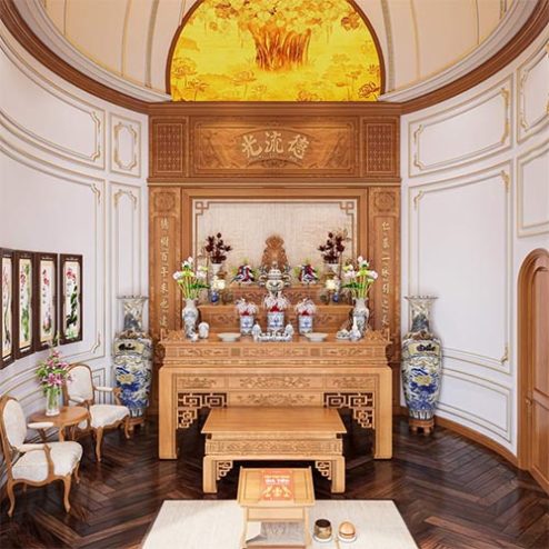 Bàn Thờ Gỗ Mít Đẹp BT-2385