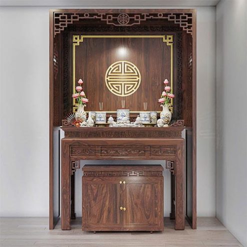 Bàn Thờ Nhỏ Gọn Cho Nhà Chung Cư BT-2374