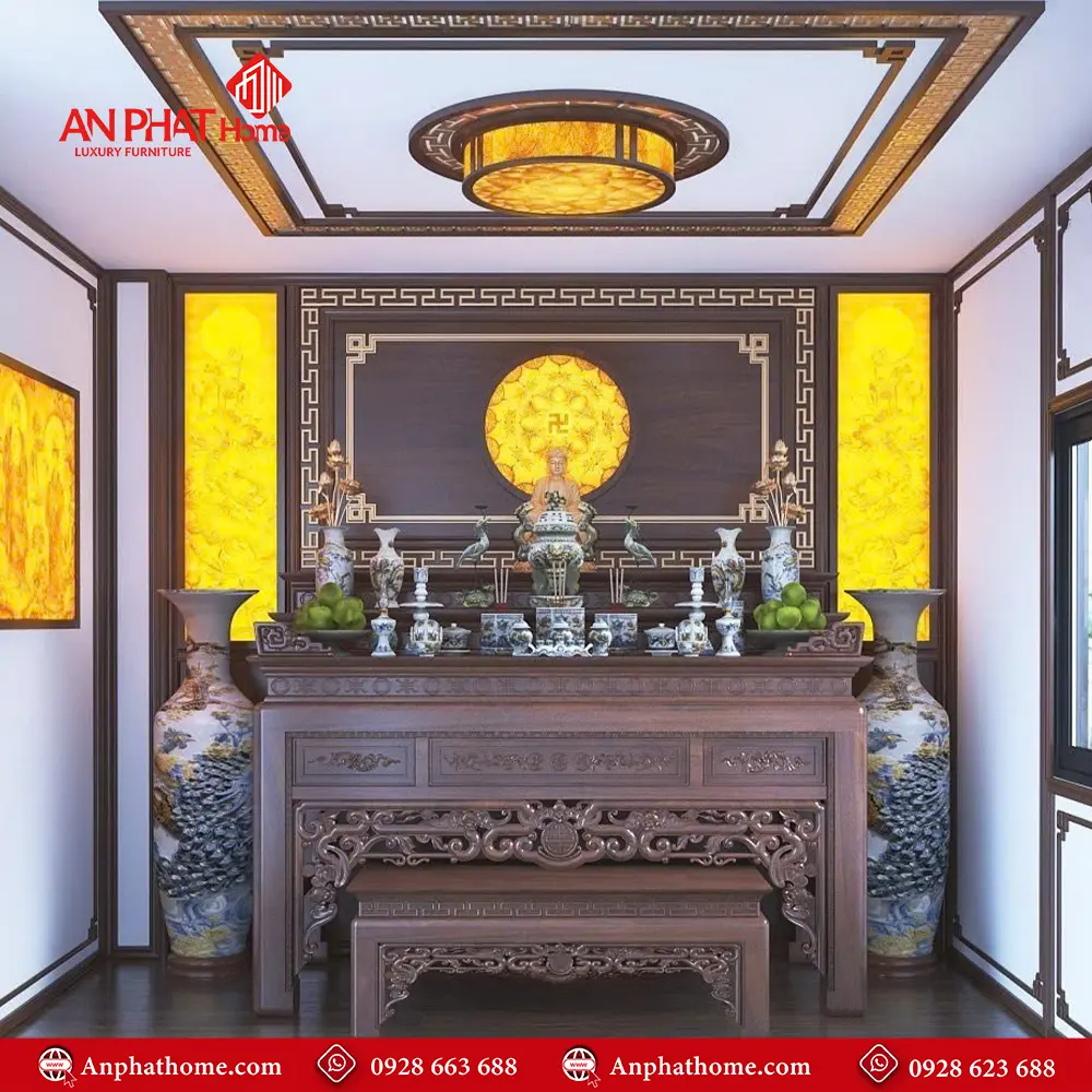 Bàn Thờ Tam Cấp Gia Tiên Cao Cấp BT-2370 3 Bàn Thờ Tam Cấp Gia Tiên Cao Cấp BT-2370