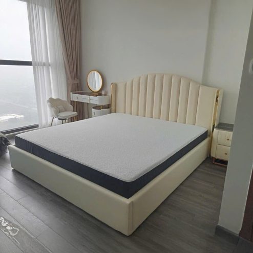 Giường Bọc Da Viền Vàng GN-262
