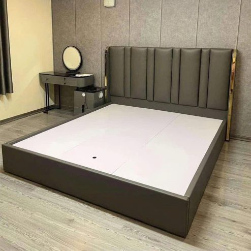 Giường Bọc Nệm Viền Vàng GN-276