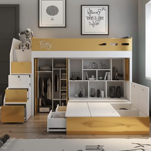 Giường Ngủ 2 Tầng Dáng Châu Âu Đẹp GN-309