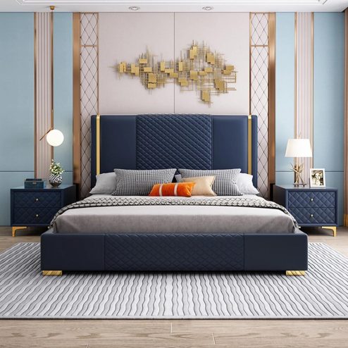 Giường Ngủ Bọc Da Nhập Khẩu GN-235