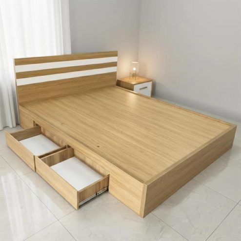 Giường Ngủ Hiện Đại Gỗ Công Nghiệp GN-201