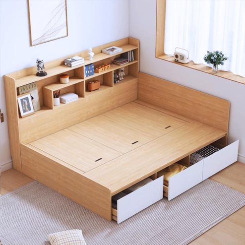 Giường Ngủ Kết Hợp Kệ Sách GN-324