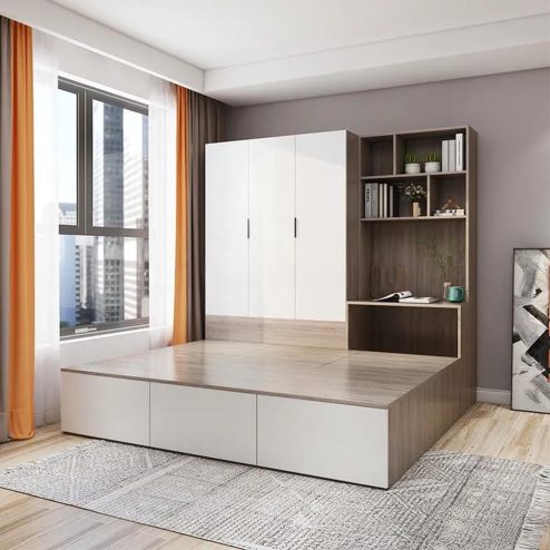 Giường Ngủ Liền Tủ Quần Áo Đẹp GN-359