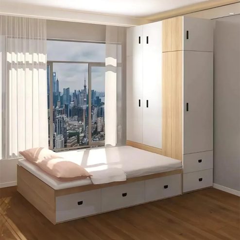 Giường Ngủ Liền Tủ Quần Áo Hiện Đại GN-350