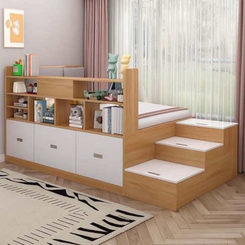 Giường Ngủ Thông Minh Bậc Thang Và Ngăn Chứa Đồ GN-211