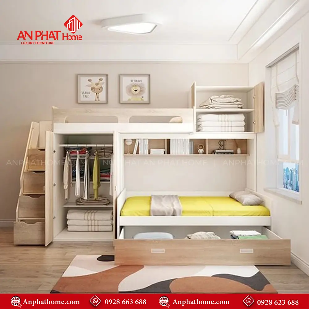 Giường Tầng Cao Cấp Đa Chức Năng GN-338