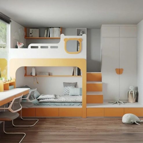 Giường Tầng Cho Bé Tiện Nghi Hiện Đại GN-307