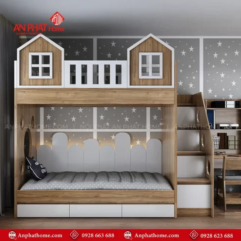 giuong tang mdf mau hinh ngoi nha gn 30300004