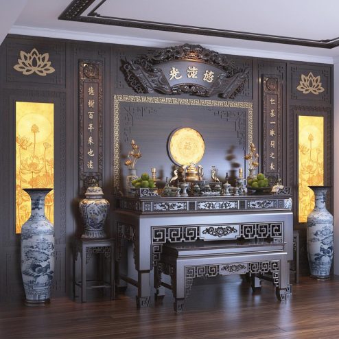 Không Gian Thờ Đẹp Hiện Đại Cho Nhà Phố BT-2360