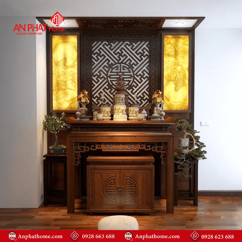 Mẫu Bàn Thờ Đẹp Hiện Đại BT-2398 3 Mẫu Bàn Thờ Đẹp Hiện Đại BT-2398