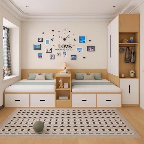 Mẫu Giường Đôi Gỗ Đẹp GN-216