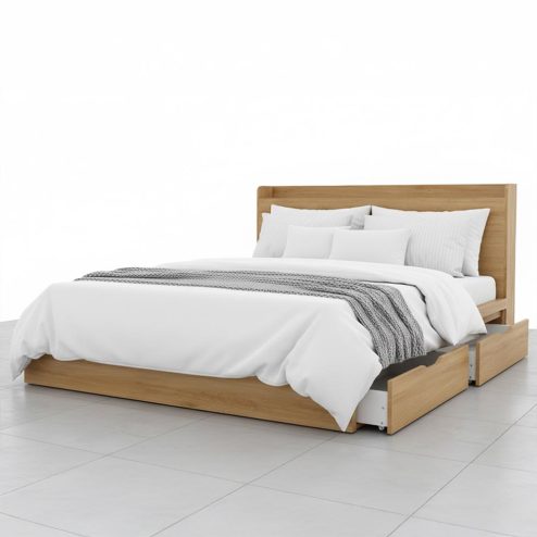 Mẫu Giường Gỗ Công Nghiệp GN-254