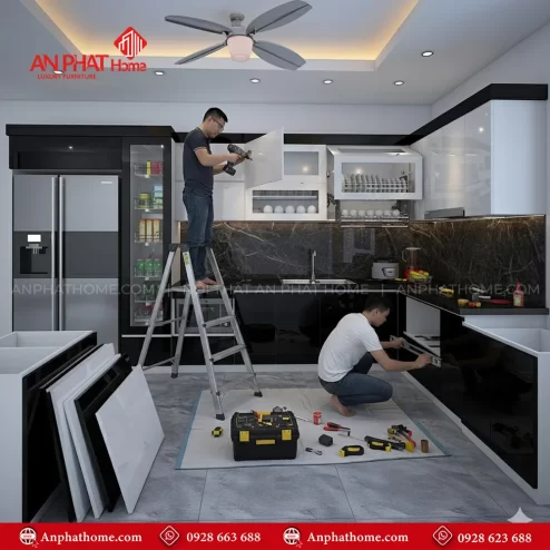 Mẫu tủ bếp đẹp tại Hà Nội