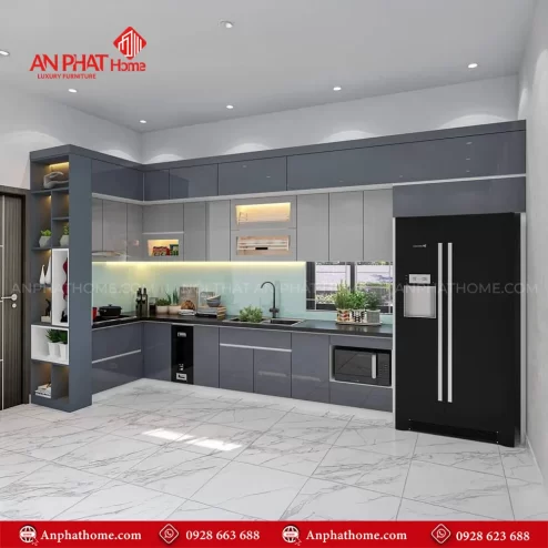 Mẫu Tủ Bếp Đẹp Thiết Kế Hiện Đại TB-913 An Phát