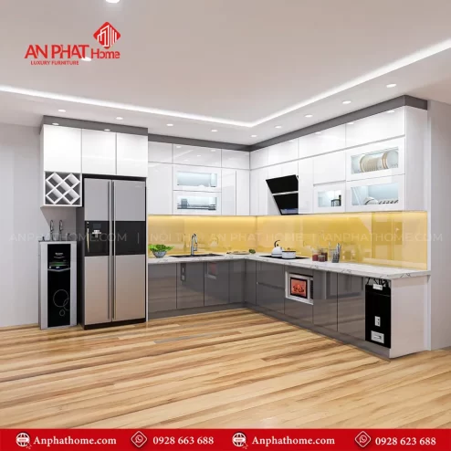 Mẫu Tủ Bếp Đẹp Thiết Kế Hiện Đại TB-950 An Phát