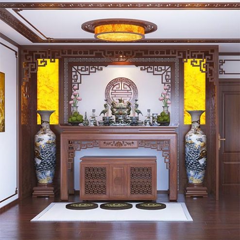 Phòng Thờ Đẹp Có Vách Ngăn BT-2366