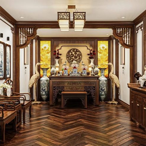 Phòng Thờ Gia Tiên Ấm Cúng BT-2391