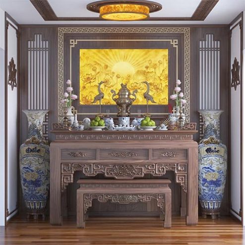 Phòng Thờ Gia Tiên Hiện Đại BT-2384