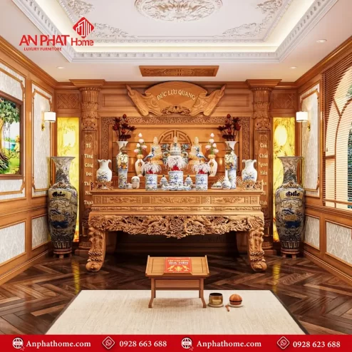 Sập Thờ Gia Tiên Gỗ Mít Cao Cấp BT-2389