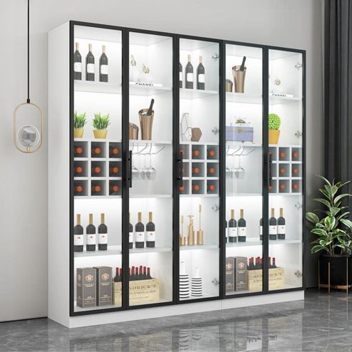 Tủ Rượu Cánh Kính Gỗ MDF Cao Cấp T-5318