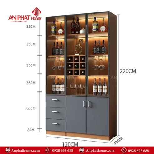 tu ruou canh kinh ket hop den led sang trong t 534200004