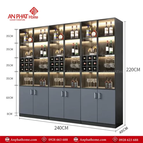 tu ruou canh kinh ket hop den led sang trong t 534200005