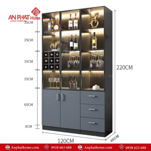 tu ruou canh kinh ket hop den led sang trong t 534200008