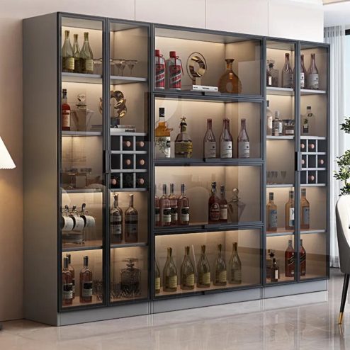 Tủ Rượu Cánh Kính Khung Gỗ MDF T-5352