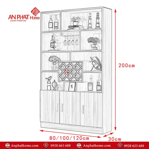 tu ruou dep go cong nghiep cao cap t 532600001