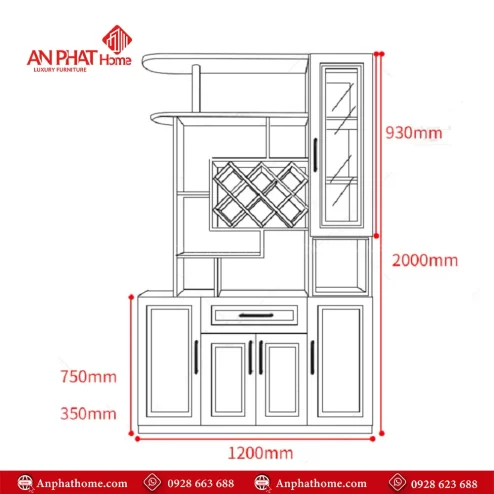 tu ruou ket hop ke trang tri t 532300001