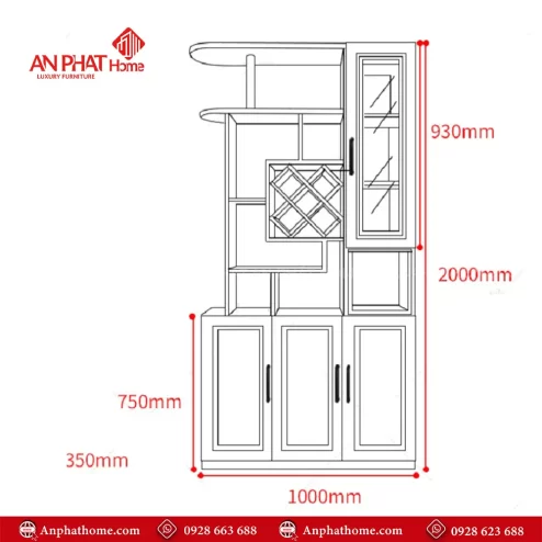 tu ruou ket hop ke trang tri t 532300002