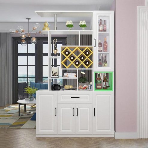 Tủ Rượu Kết Hợp Kệ Trang Trí T-5323