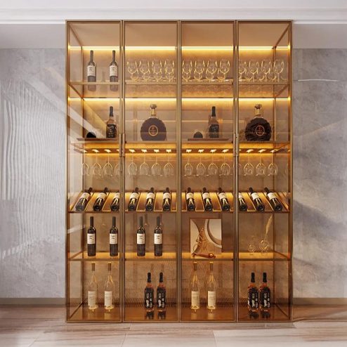 Tủ Rượu Vang Nhôm Kính Sang Trọng T-5349