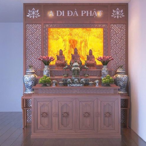 Tủ Thờ Đẹp Gỗ Gõ Đỏ Cao Cấp BT-2309