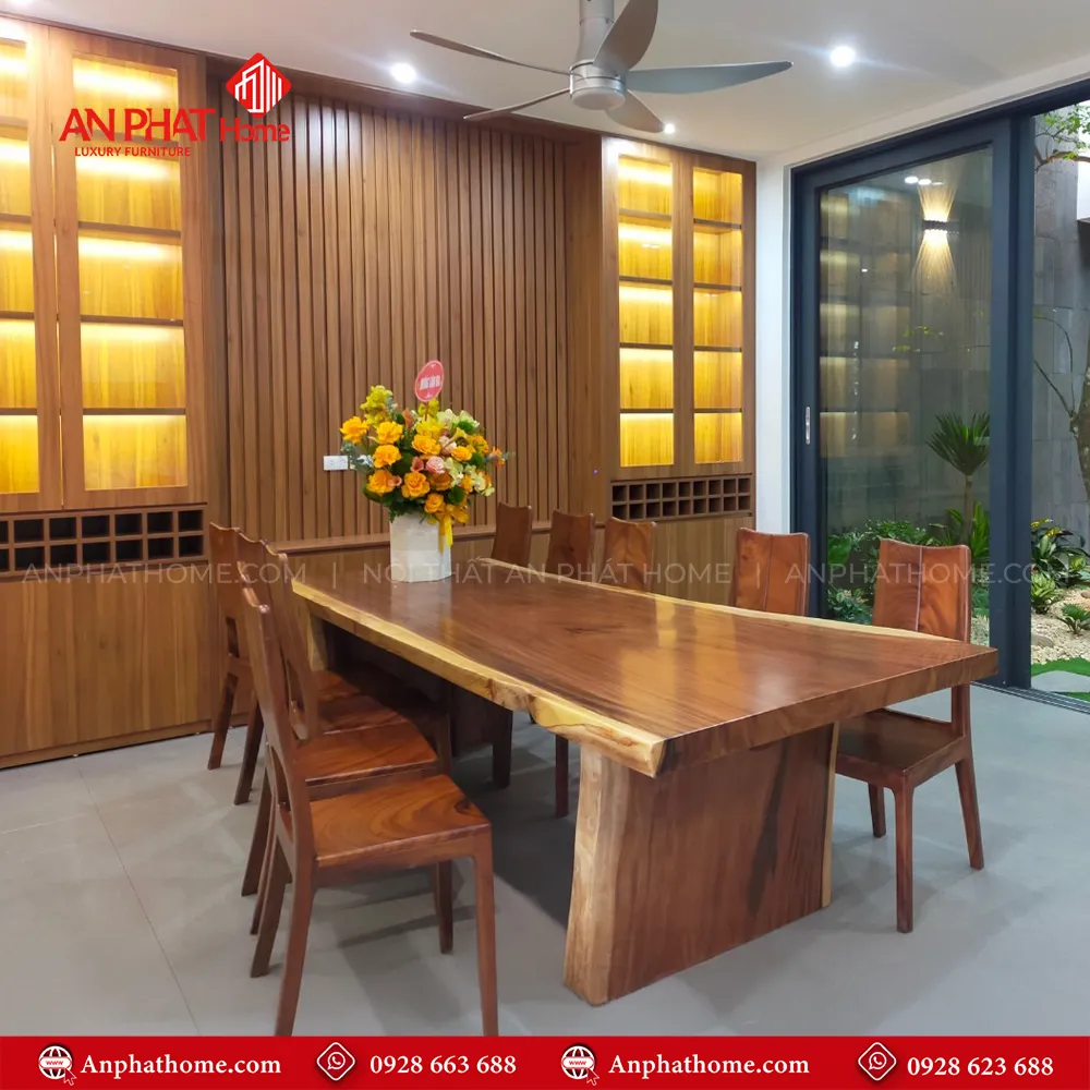 Bàn gỗ me tây nguyên khối cao cấp BA-2074 5 Bàn gỗ me tây nguyên khối cao cấp BA-2074, Me tây một loại gỗ quý vân gỗ đẹp, hiện nay được rất nhiều khách hàng lựa chọn dùng để làm đồ nội thất. Vân gỗ to đẹp, đặc tính gỗ ổn định, không cong vênh mối mọt