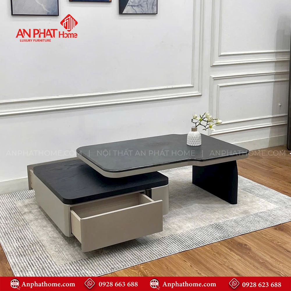 Bàn trà đôi decor nhập khẩu B-2934 10 Mẫu bàn trà phòng khách hiện đại